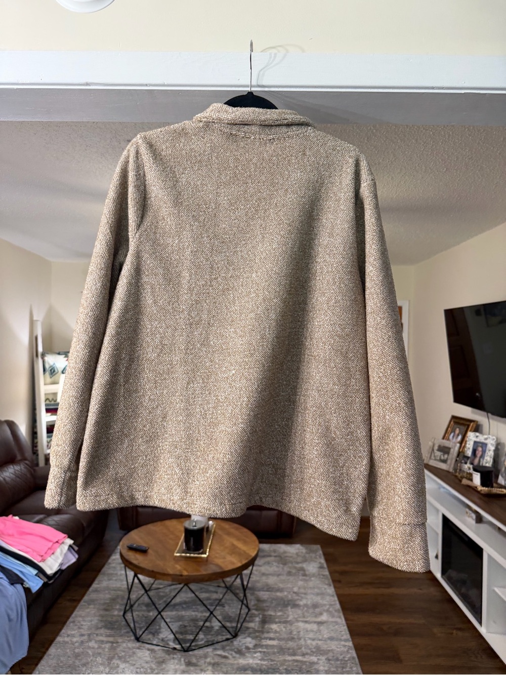 Eddie Bauer Cream Sherpa Fleece Pullover - Picture 5 of 5